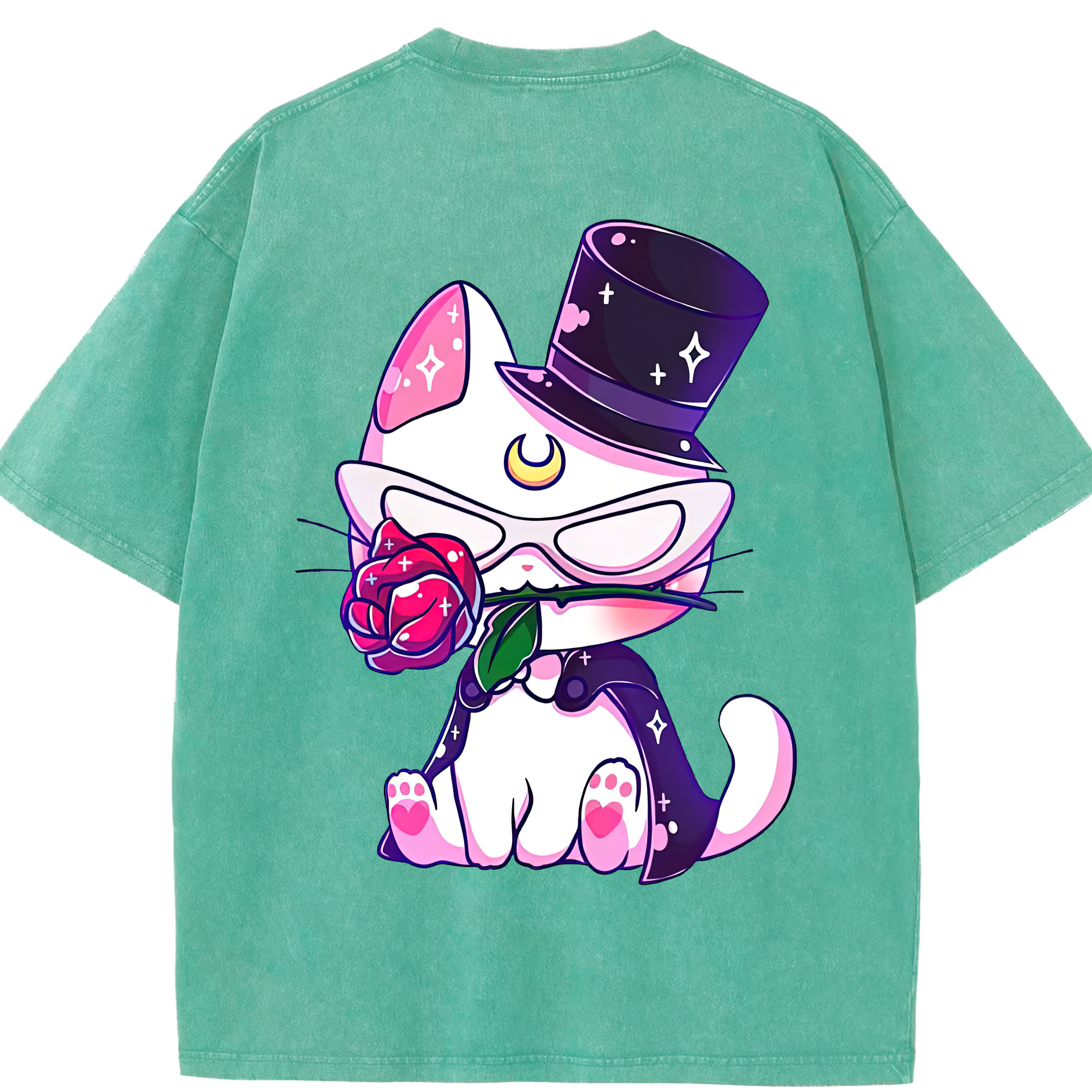 （画像用） 美少女戦士セーラームーン Sailor Moon 綿100% ヴィンテージ風 半袖Tシャツ（背面プリント）